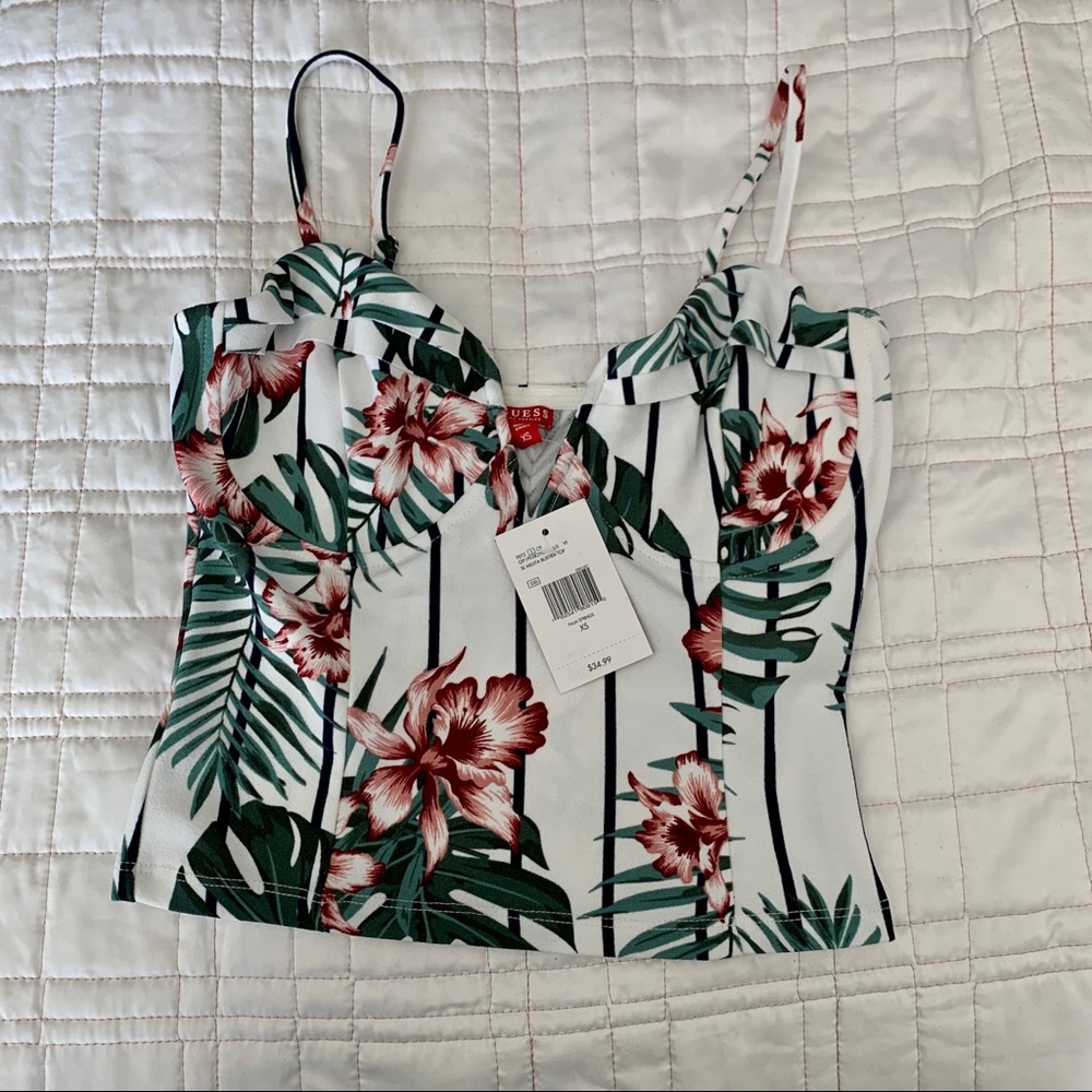 GUESS bustier crop top.